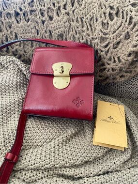 Patricia Nash burgundy leather crossbody NEW NWT handbag